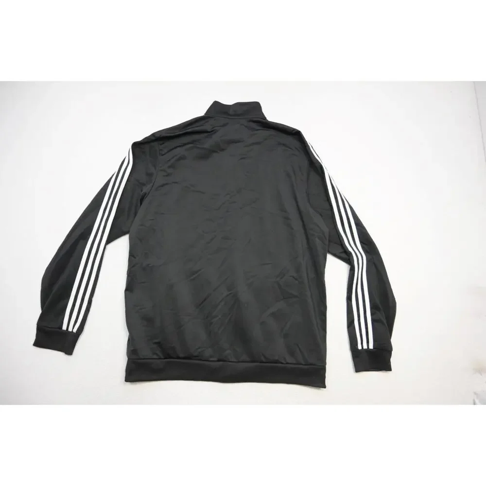 Adidas Track Jacket Black Performance Full Zip Athletic Mens‎ Size XL